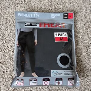 32 Degrees Women's Black Base Layer Pants 2 Pack